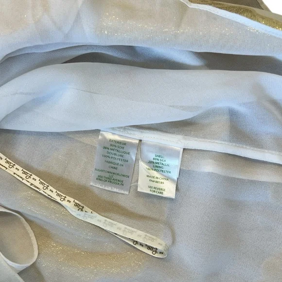 Lilly Pulitzer Dusk Top Shell Clip Dot Chiffon Large - Picture 4 of 8